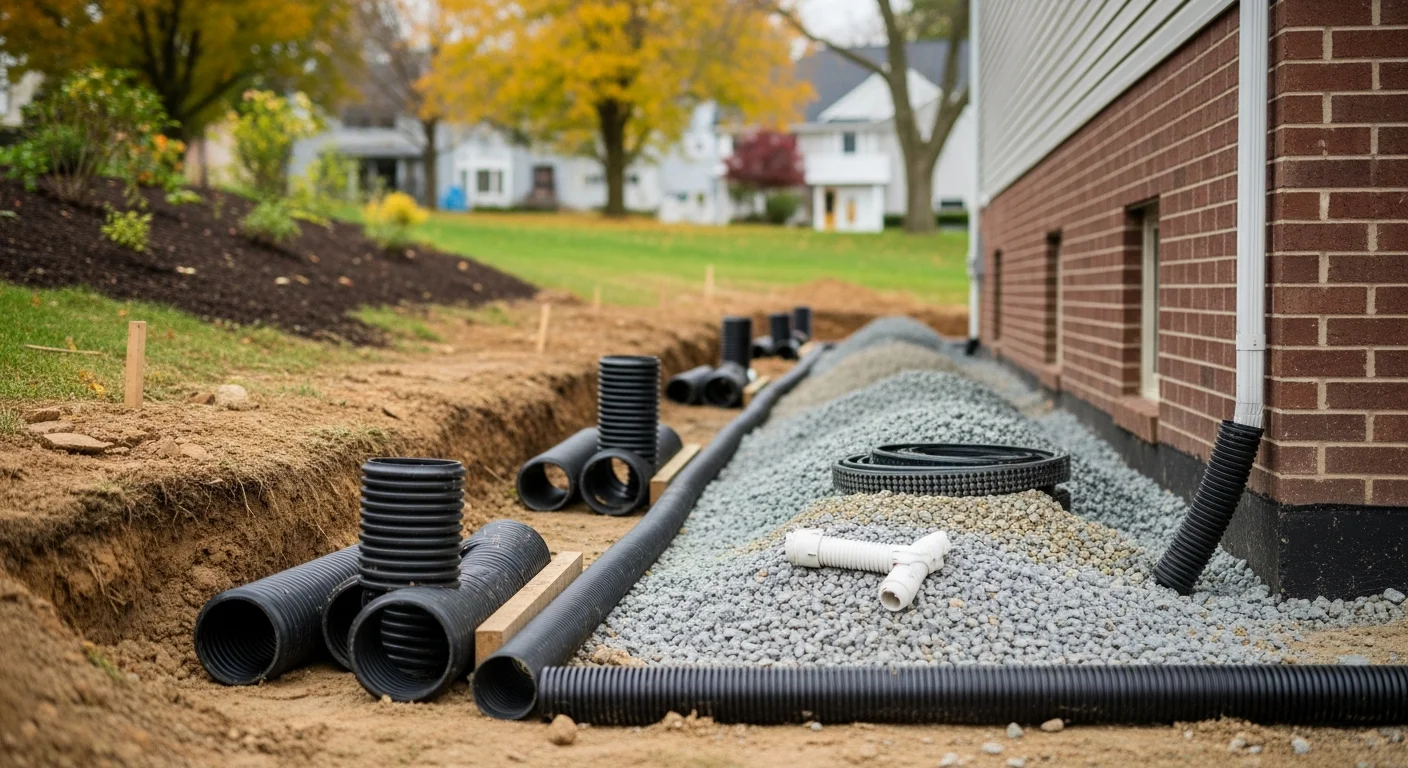 Basement waterproofing and drainage work in Ashland Ohio