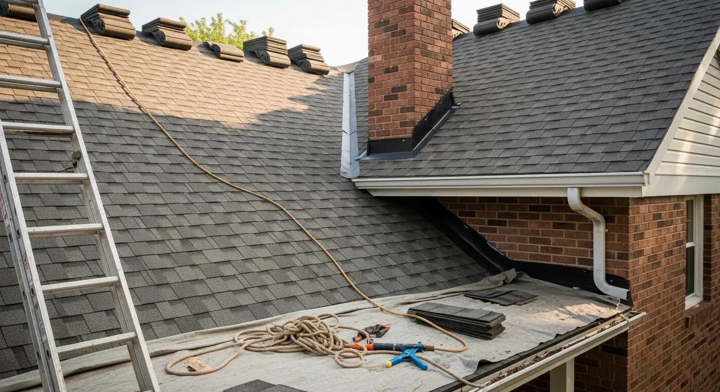 Commercial roofing work on industrial building in Ashland Ohio