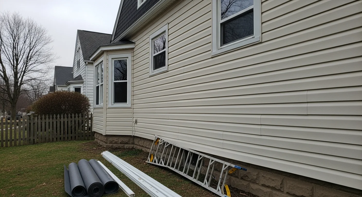 Residential siding installation on home in Ashland Ohio